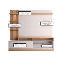 Ver imagem 3 de Estante Home Theater Maceió Freijó Off White – Colibri