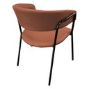 Ver imagem 4 de Cadeira com Braços Maraú Psg Móveis Estofada Poliuretano Pu Cobre com Base Aço Preto