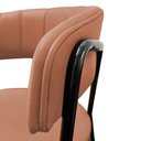 Ver imagem 5 de Cadeira com Braços Maraú Psg Móveis Estofada Poliuretano Pu Cobre com Base Aço Preto