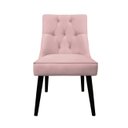 Ver imagem 3 de Cadeira De Jantar Bela Capitone Suede Rosa Bebe