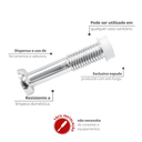 Ver imagem 2 de Tubo de Ligação Ajustável 240mm para Vaso Sanitário Cor Cromado Durín