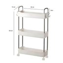 Ver imagem 3 de Prateleira Multiuso 3 Andares com Rodinhas Organize com Facilidade Branca