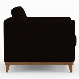 Kit 2 Poltronas Decorativas Para Sala de Estar Jane D05 Suede Marrom Escuro - Mpozenato - 6