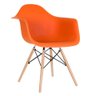 Mesa Redonda Eames 90cm Branco + 3 Cadeiras Eiffel Daw Laranja - 2