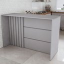 Ver imagem 4 de Bancada de Cozinha Alta Ilha Gourmet Ripado Cinza Hp - Panorama Móveis