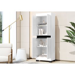 Armário Multiuso Escritório Quarto 4 Portas Gael Rede Móveis - 3