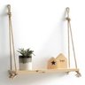 Prateleira Decorativa Com Cordas Madeira Maciça 70cm - 1