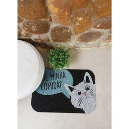 Capacho Vinil Pet Cat Preto 0,40x0,60M - Kapazi - 2