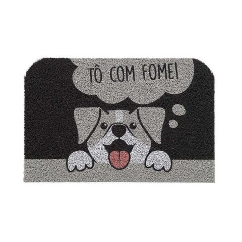 Capacho Vinil Pet Dog Preto 0,40x0,60M - Kapazi