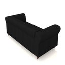 Ver imagem 7 de Sofá Living Sala de Estar Stanford Chesterfield 2 Lugares 220cm Pés de Madeira Couro Preto G58 - Gra