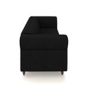 Ver imagem 6 de Sofá Living Sala de Estar Stanford Chesterfield 2 Lugares 220cm Pés de Madeira Couro Preto G58 - Gra