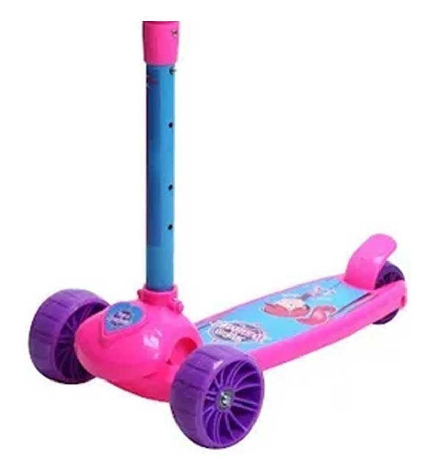 Patinete Infantil 3 Rodas com Luz Cute Unitoys 1462 - Rosa - 2