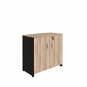 Ver imagem 7 de Armário Baixo New City 2 Portas 80 cm Calvi/Preto Gebb Work