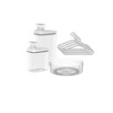 Ver imagem 1 de Kit Organização de Lavanderia 7 Peças ou Linha Flow - Branco