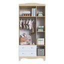 Ver imagem 3 de Guarda Roupas Infantil 3 Portas e 2 Gavetas 91x40x198 Cm Branco e Carvalho Completa Móveis