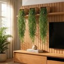 Ver mais imagens de Kit 7 Pendentes de Capim Artificial Premium 75cm Decoração Verde Durável e sem Manutenção