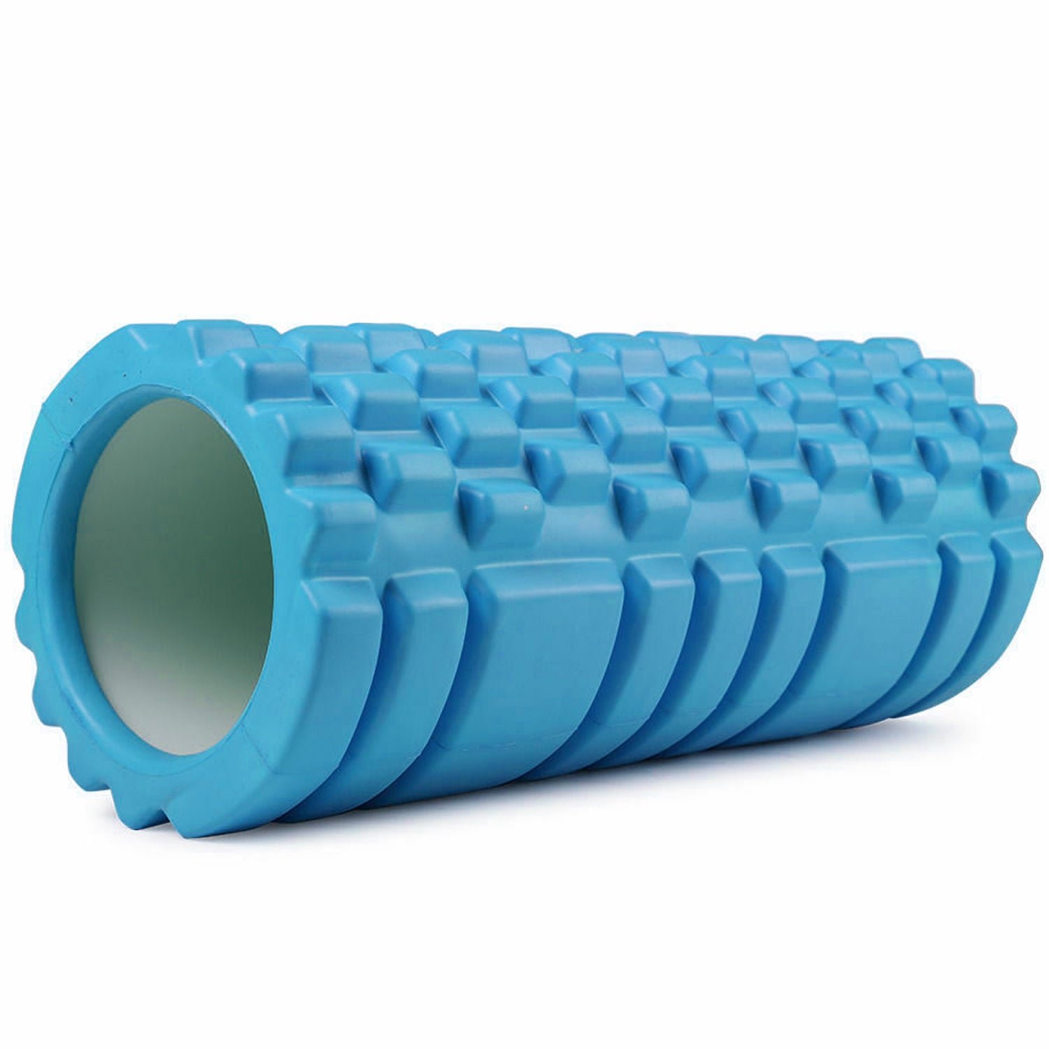 Rolo Massagem Foam Roller Liberação Miofascial Crossfit Yoga Pilates Azul MadeiraMadeira