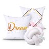 Jogo de Capa de Almofada para Cama Estampada Dream Kit 2 Unidades 45cm x 45cm + Almofada Nó Escandin - 1
