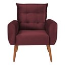 Ver imagem 4 de Jogo de Poltronas Decorativas Emma Veludo Vinho