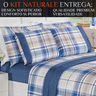 Coxa Cama Solteiro Naturale Estampada Dupla Face 200 Fio:titanio - 2