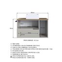 Ver mais imagens de Conjunto Banheiro Gabinete com Cuba e Espelheira Toalheiro 80cm Suspenso Multimóveis Crpro-CON036