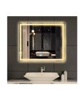 Ver imagem 2 de Espelho Jateado Iluminado com Led Quente e Touch 90x80cm Horizontal