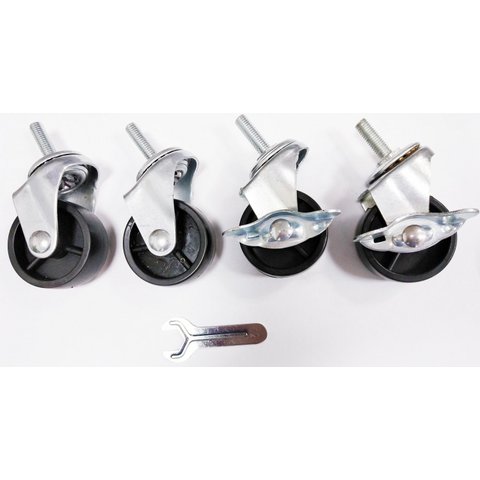 Kit Rodízio Giratório Pp Rodinha 50mm 120kg