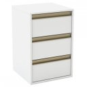 Ver imagem 1 de Mesa de Cabeceira Pux 3 Gavetas 100% MDF Branco - Belmax