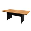 Ver imagem 2 de Mesa de Reunião Escritório 2,00m Freijó com Preto 100% MDF Cor:Freijó com Preto
