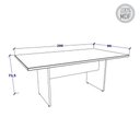 Ver imagem 3 de Mesa de Reunião Escritório 2,00m Freijó com Preto 100% Mdf Cor:freijó com Preto