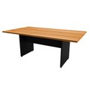 Ver imagem 2 de Mesa de Reunião Escritório 2,00m Freijó com Preto 100% Mdf Cor:freijó com Preto