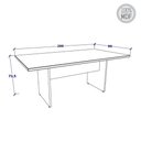 Ver imagem 3 de Mesa de Reunião Escritório 2,00m Freijó com Preto 100% Mdf Cor:freijó com Preto