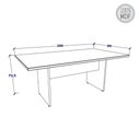 Ver imagem 3 de Mesa de Reunião Escritório 2,00m Freijó com Preto 100% MDF Cor:Freijó com Preto
