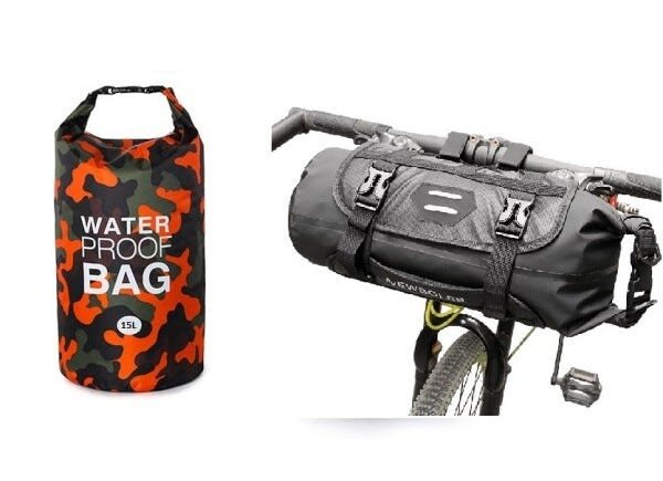 Bolsa De Guidão Bike Removível + Saco Bag Impermeável 15L - 1