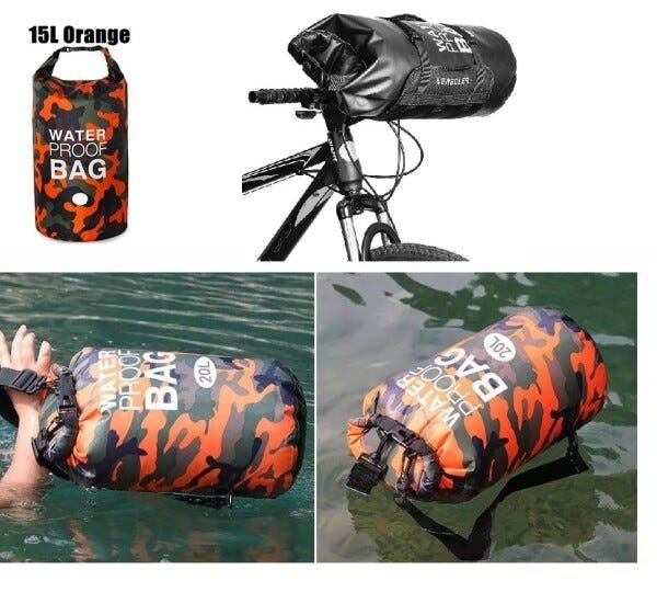 Bolsa De Guidão Bike Removível + Saco Bag Impermeável 15L - 2