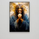 Ver imagem 6 de Quadro Decorativo Jesus Orando Sala Quarto Casa Escritório