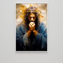 Ver imagem 4 de Quadro Decorativo Jesus Orando Sala Quarto Casa Escritório