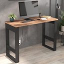 Ver imagem 2 de Mesa para Computador Estilo Industrial 115cm Chess F04 Preto/Solanum - Mpozenato