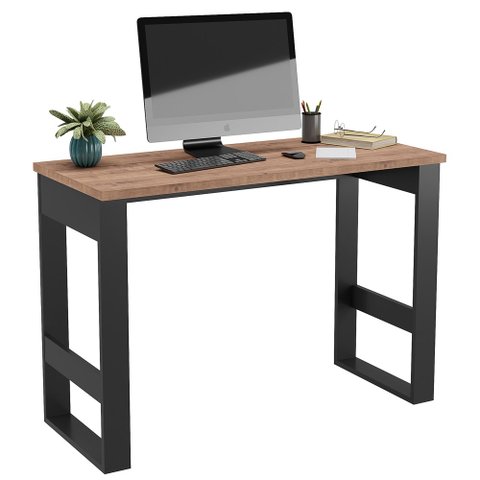 Mesa para Computador Estilo Industrial 115cm Chess F04 Preto/Solanum - Mpozenato