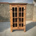 Ver imagem 6 de Armário de Cozinha Madeira de Demolição Patina 4 Prateleiras Rústico Libertas Rosas Artesanato