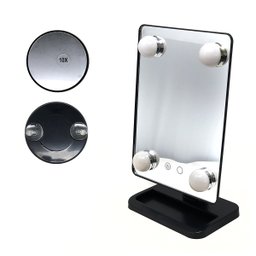 Espelho Maquiagem com Luz de Led Bandeja Camarim Mesa Iluminação Penteadeira Decorativo Portátil - 1