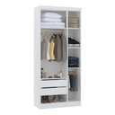 Ver imagem 2 de Guarda Roupa Dormitório Modulado Alpes 3 Portas C/ Cabideiro - Módulo Roupeiro Alpes - Luciane:azul