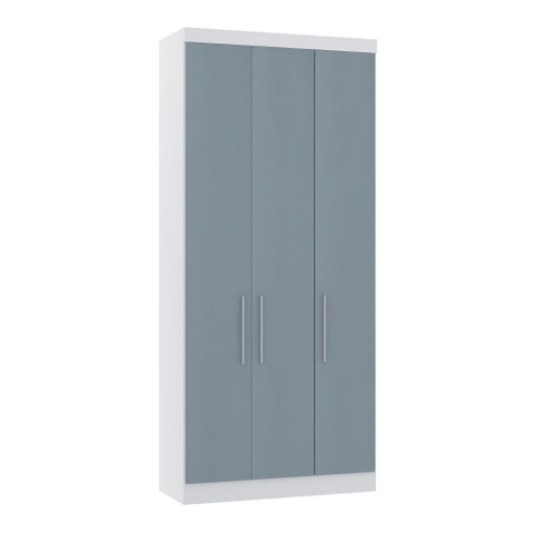 Guarda Roupa Dormitório Modulado Alpes 3 Portas C/ Cabideiro - Módulo Roupeiro Alpes - Luciane:azul
