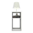 Ver imagem 1 de Mesa de Cabeceira Pequena 2 Nichos em Mdf Plancasa:branco Tx