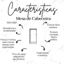 Ver mais imagens de Mesa de Cabeceira Pequena 2 Nichos em Mdf Plancasa:branco Tx