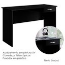 Ver imagem 4 de Mesa para Escritorio 1 Gaveta 120 Cm 6901 Preto Mobbs