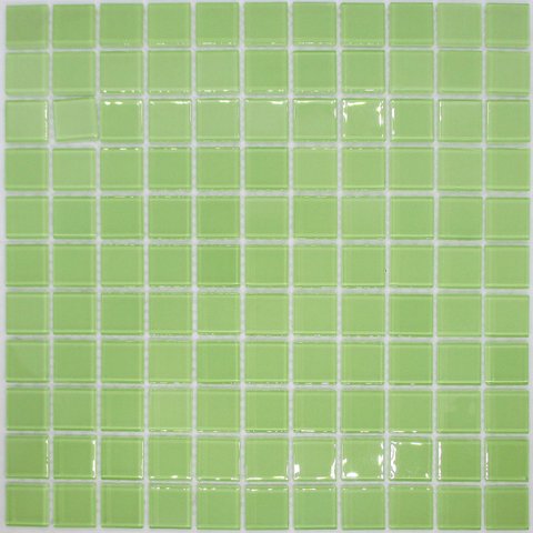 Pastilha de Vidro Cristal Verde Lisa 30x30cm para Piscina