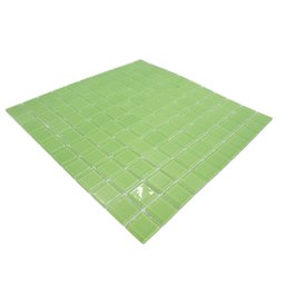 Pastilha de Vidro Cristal Verde Lisa 30x30cm para Piscina - 4