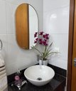 Ver imagem 3 de Espelho Decorativo Adnet Oval Orgânico 50x80 Cm + Pendurador:ancara