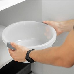 Bacia Flow 5l Bege ou com Pega Ergonômica e Gradação de Litros Lavanderia Limpeza - 5